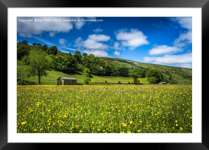 Meadows of Muker Framed Mounted Print by kevin cook