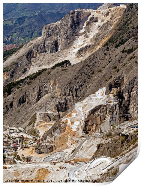 Marble quarry near Carrara, Italy. Print by Judith Flacke