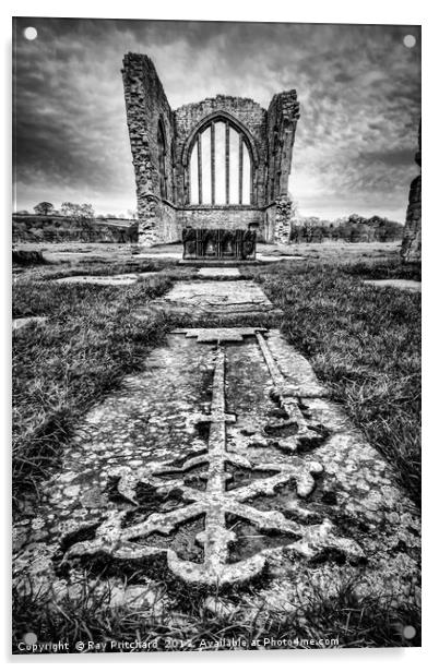 Egglestone Abbey  Acrylic by Ray Pritchard