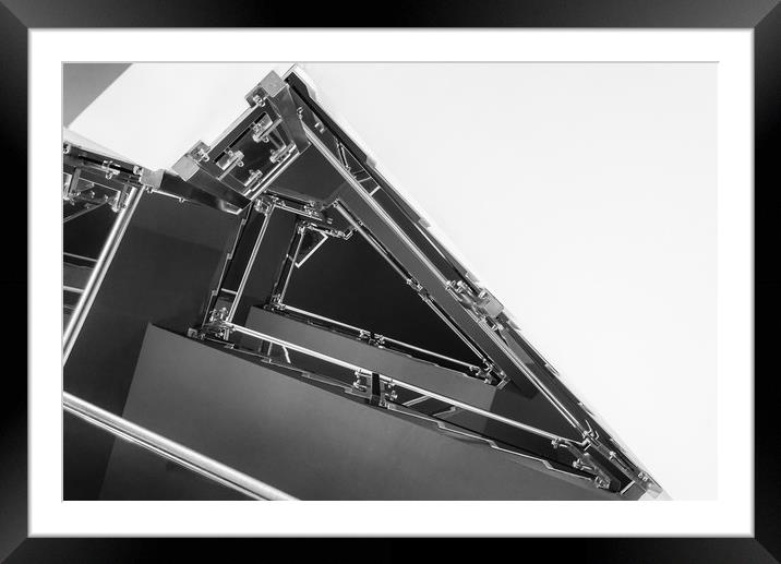 Triangle Space Ship Framed Mounted Print by John Williams