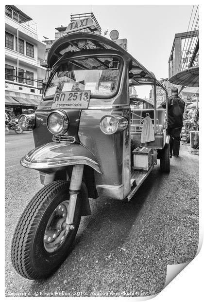 Bangkok tuk tuk Print by Kevin Hellon