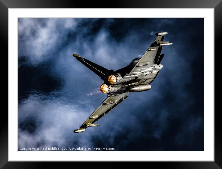 Typhoon Force Framed Mounted Print by Paul Biddles
