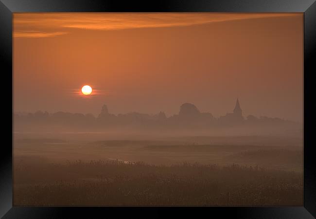 Misty Bosham Sunrise Framed Print by Ashley Chaplin