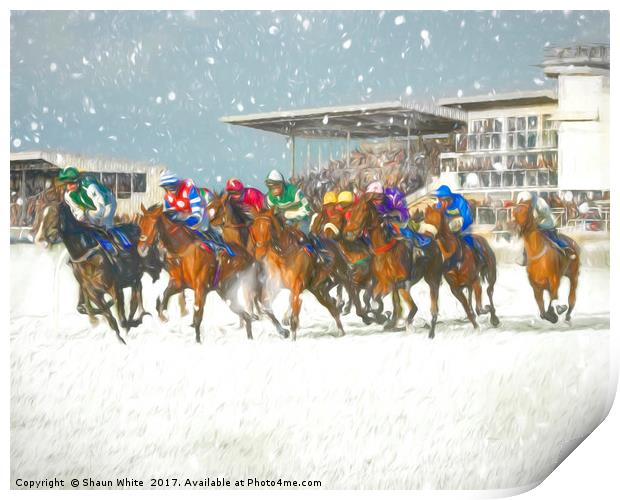 Winter Racing Print by Shaun White