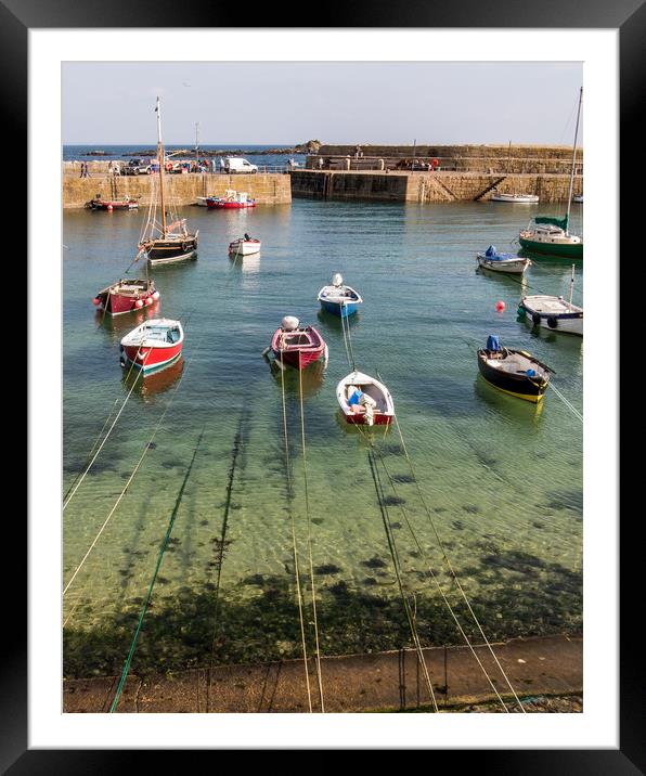 Mousehole Cornwall Framed Mounted Print by David Belcher