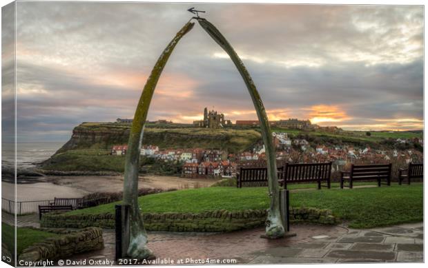 Whitby Abbey from Whalebone Arch Canvas Print by David Oxtaby  ARPS