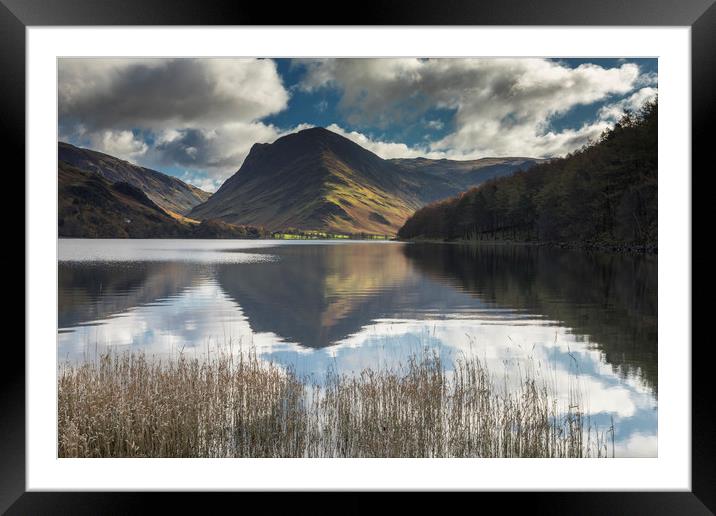 Buttermere on a still Autumnal day Framed Mounted Print by Peter Scott