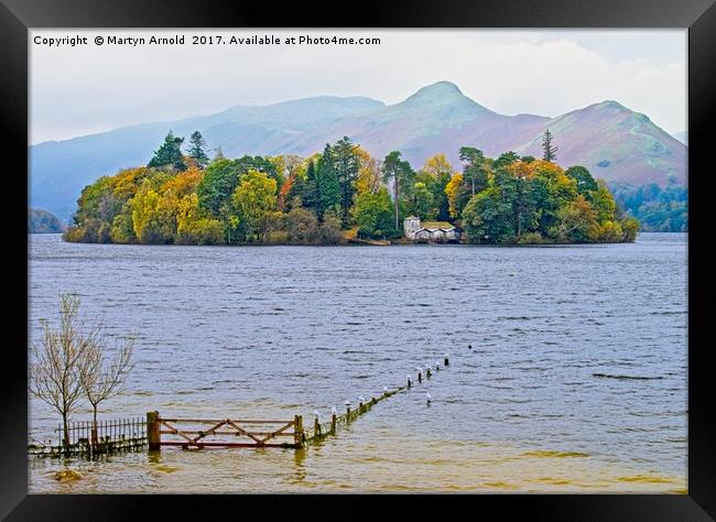 Derwent Isle on Dewent Water, Lake District Framed Print by Martyn Arnold