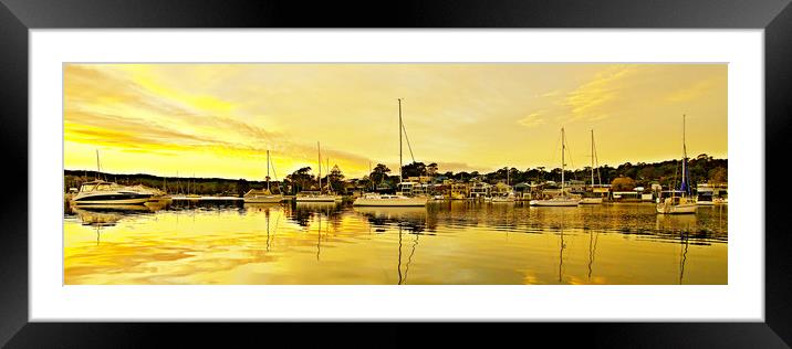 Golden Reflections Sunrise. Framed Mounted Print by Geoff Childs