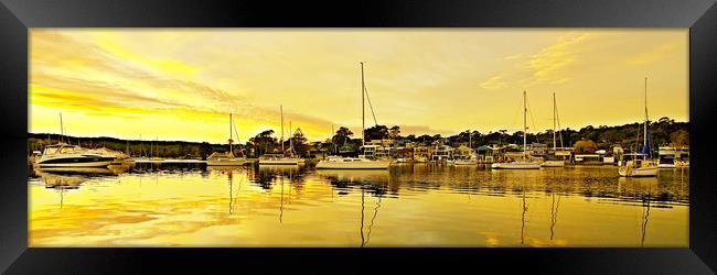 Golden Reflections Sunrise. Framed Print by Geoff Childs