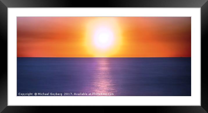 Incredible sunset over sea Framed Mounted Print by Michael Goyberg