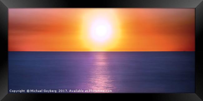 Incredible sunset over sea Framed Print by Michael Goyberg