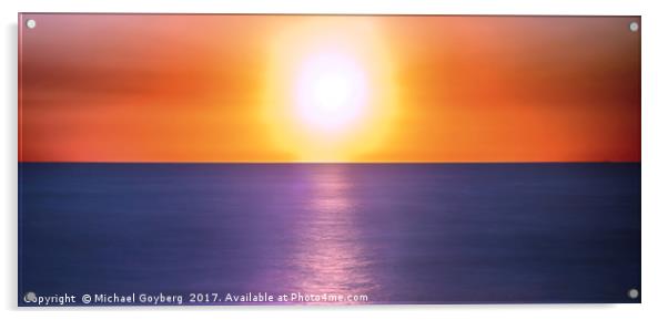 Incredible sunset over sea Acrylic by Michael Goyberg