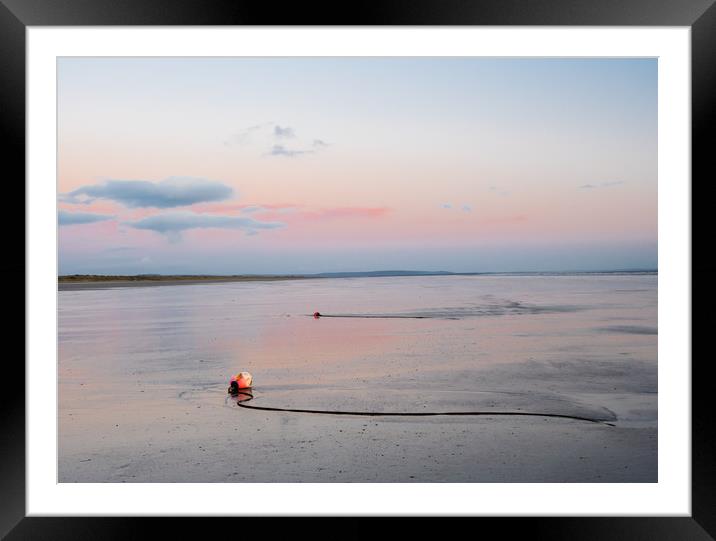 Pendine Beach with a Beautiful Sky.   Framed Mounted Print by Colin Allen
