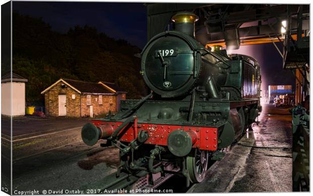 Night time coaling at Grosmont Canvas Print by David Oxtaby  ARPS
