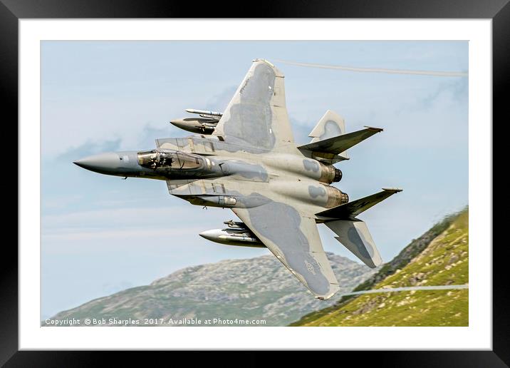 USAF F-15C Eagle Framed Mounted Print by Bob Sharples