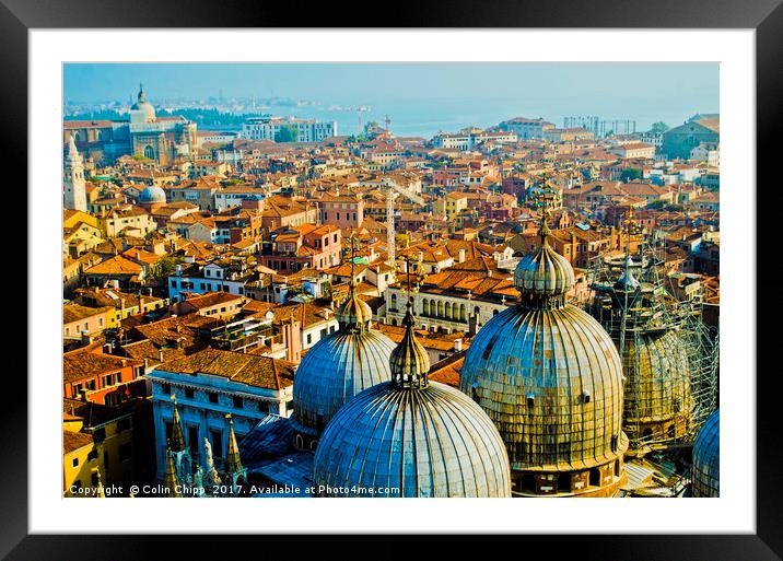 Venice rooftops Framed Mounted Print by Colin Chipp