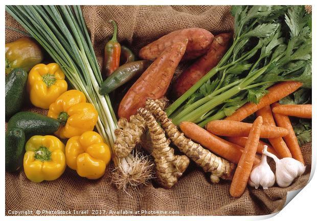  an assortment of vegetable Print by PhotoStock Israel