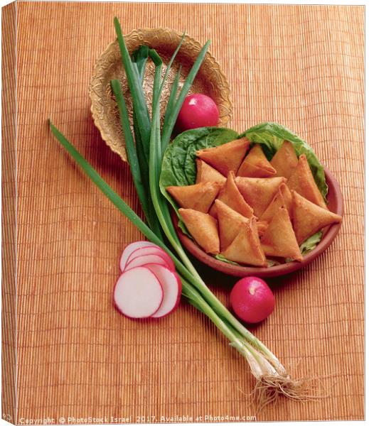 savoury pastels with spring onion Canvas Print by PhotoStock Israel