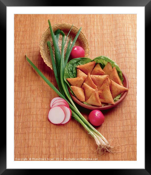 savoury pastels with spring onion Framed Mounted Print by PhotoStock Israel