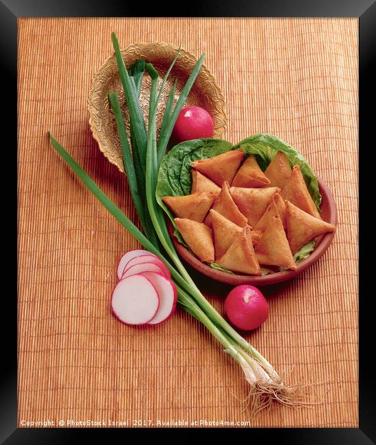 savoury pastels with spring onion Framed Print by PhotoStock Israel