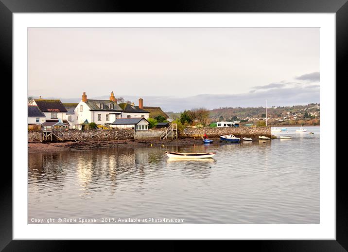  Peaceful Ringmore  on The River Teign Framed Mounted Print by Rosie Spooner