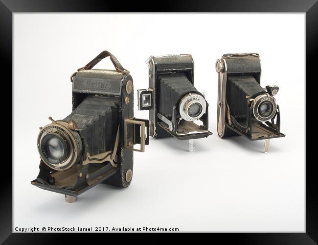 old film cameras Framed Print by PhotoStock Israel