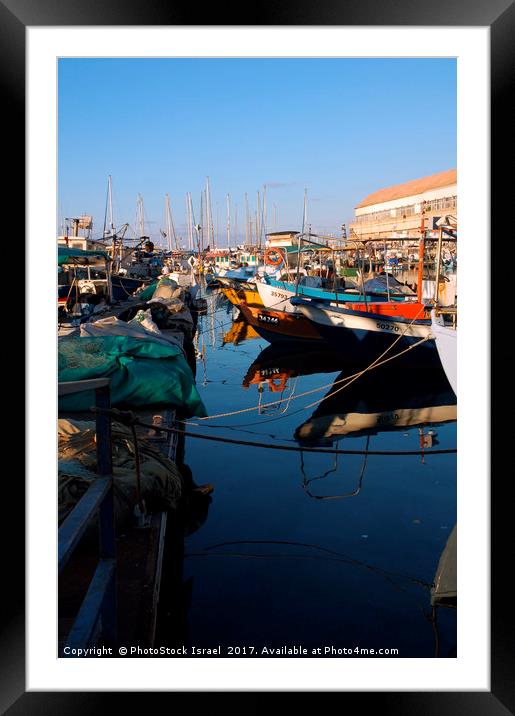 old fishermen's port in Old Jaffa Framed Mounted Print by PhotoStock Israel