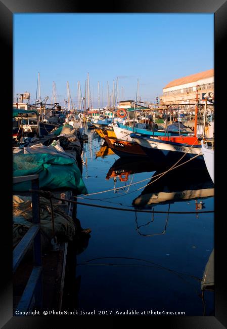 old fishermen's port in Old Jaffa Framed Print by PhotoStock Israel