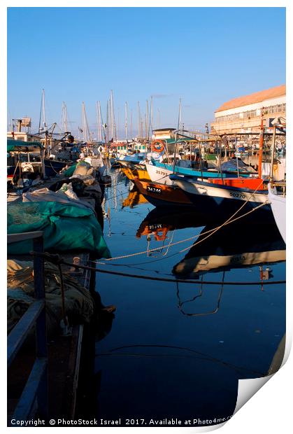 old fishermen's port in Old Jaffa Print by PhotoStock Israel