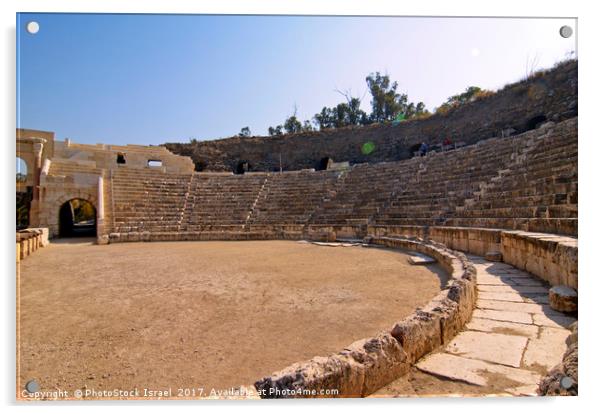 Israel, Bet Shean Roman theatre,  Acrylic by PhotoStock Israel