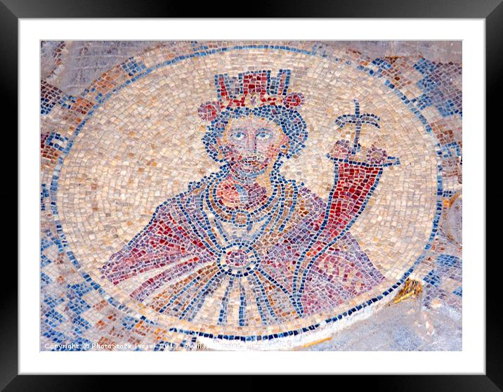 Israel, Bet Shean, Tyche mosaic Framed Mounted Print by PhotoStock Israel