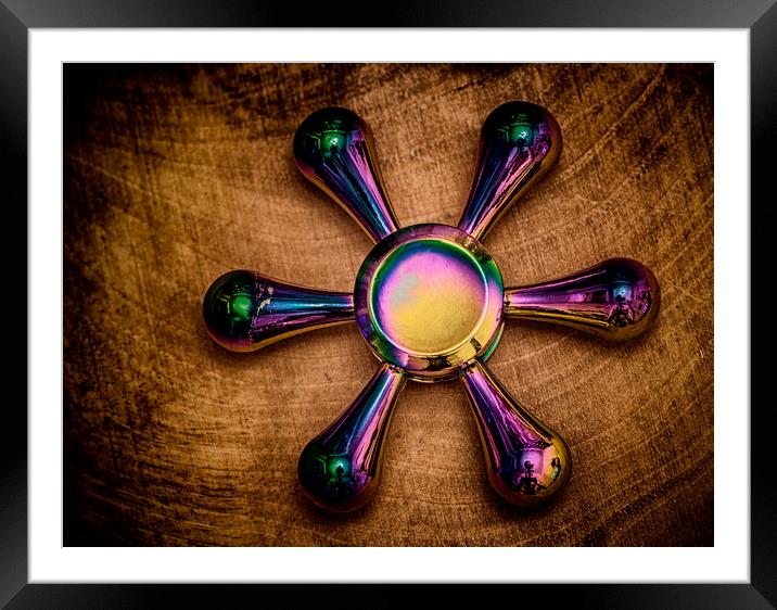 The Fidget Spinner Framed Mounted Print by Jonathan Thirkell