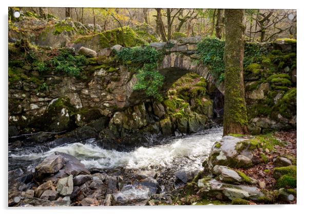 Old stone bridge in Snowdonia Acrylic by Andrew Kearton