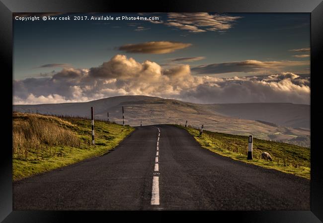 The road to Hawes Framed Print by kevin cook