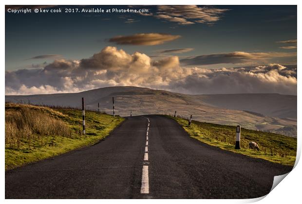 The road to Hawes Print by kevin cook