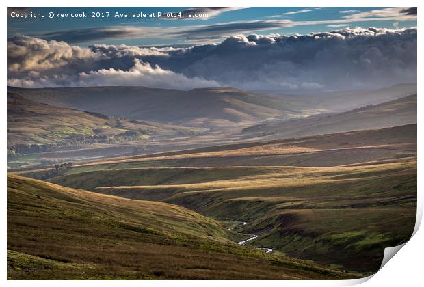 Rolling clouds Print by kevin cook