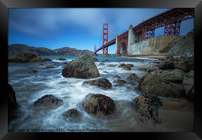 Golden Gate Bridge Framed Print by Martin Williams
