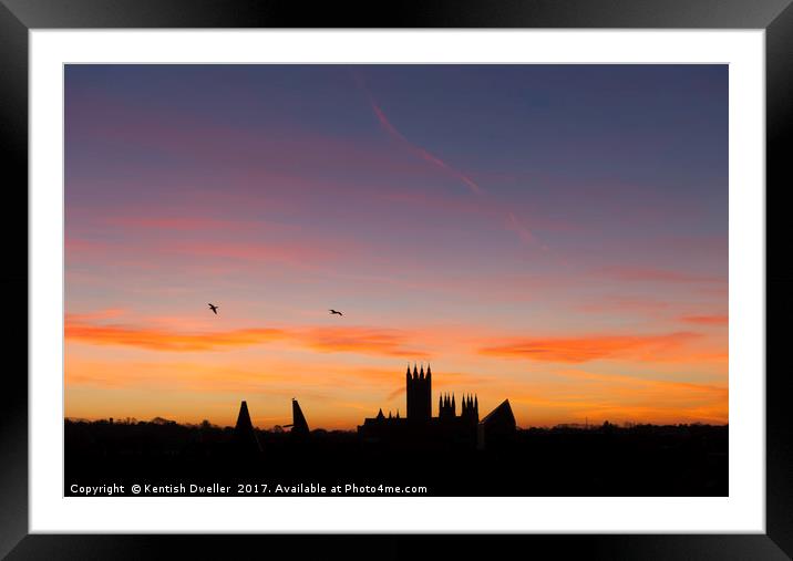 Abstract Dawn Over Canterbury Cathedral Framed Mounted Print by Kentish Dweller