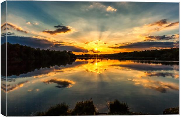Sunset Reflection Canvas Print by Colin Stock