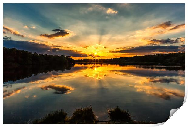 Sunset Reflection Print by Colin Stock