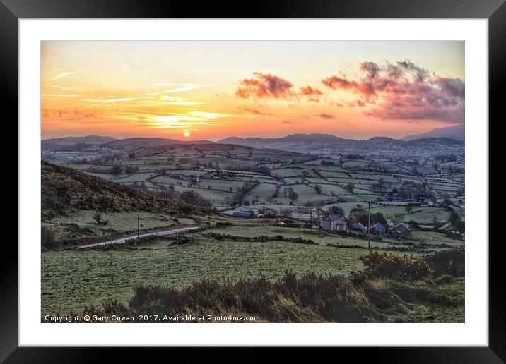 Windy Gap Sunrise Framed Mounted Print by Gary Cowan