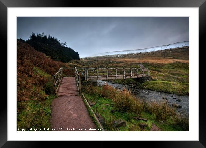 Bridge to the Brecon Beacons Framed Mounted Print by Neil Holman