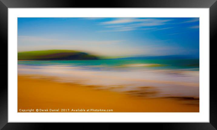 Beach Impression Framed Mounted Print by Derek Daniel
