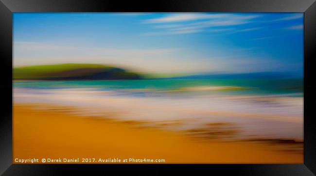 Beach Impression Framed Print by Derek Daniel