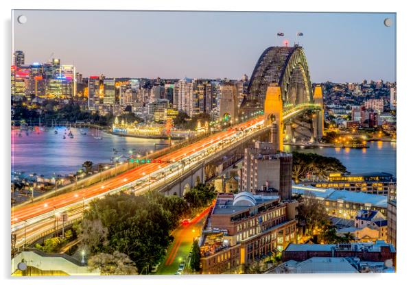 Sydney Harbour Bridge Acrylic by peter tachauer