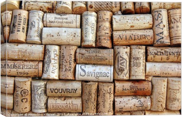 an assortment of wine bottle corks Canvas Print by PhotoStock Israel