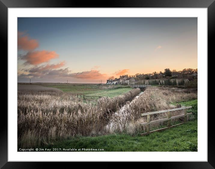 Cley next the Sea Sunrise Norfolk  Framed Mounted Print by Jim Key