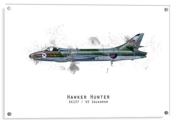 Hunter Sketch - XK137 Acrylic by J Biggadike