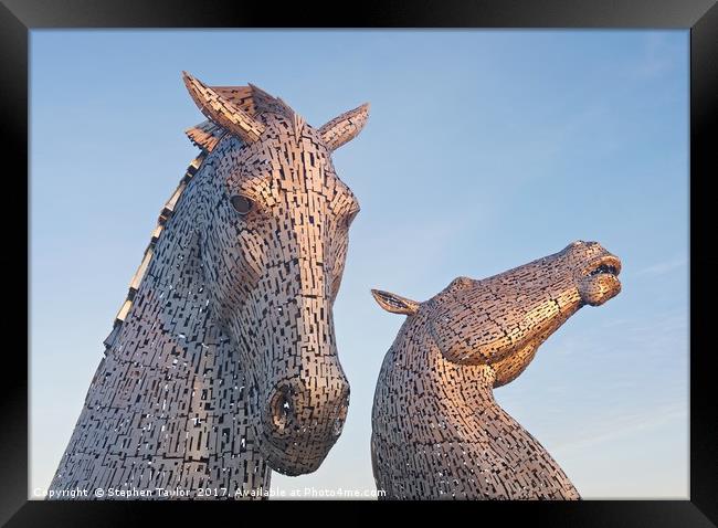 First Light at the Kelpies Framed Print by Stephen Taylor